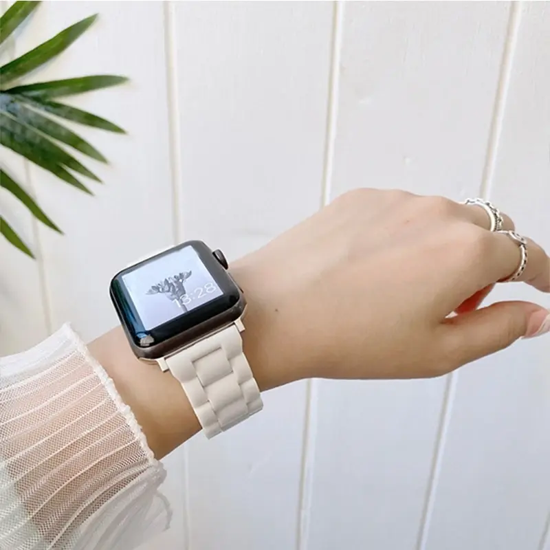 Spring Rainbow Candy Resin Band for Apple Watch Ultra 2 49mm 7 8 9 41 45 40mm 42 44mm Strap Women Bracelet for IWatch 6 SE