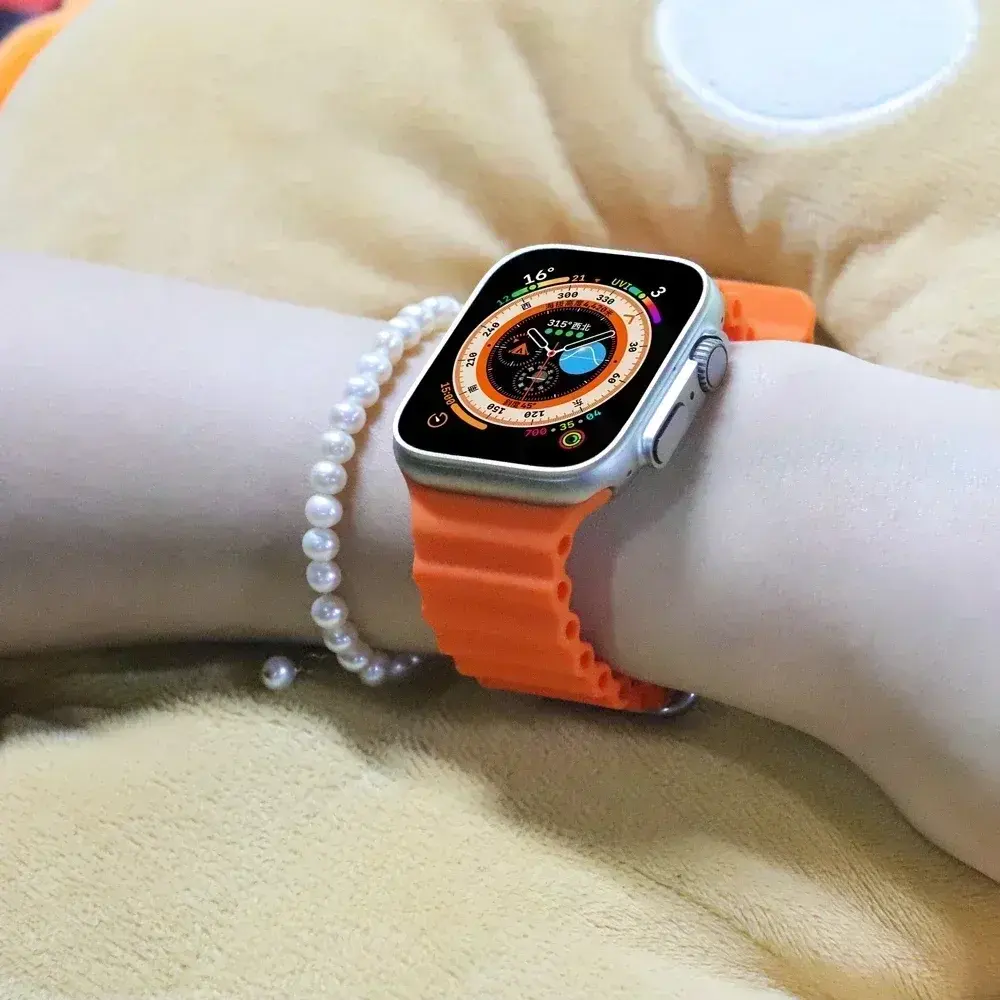 Original Strap For Apple watch ultra band 49mm 45mm 41mm 44mm 40mm 42mm 45 44 mm sport bracelte iWatch series 9 8 3 se bands