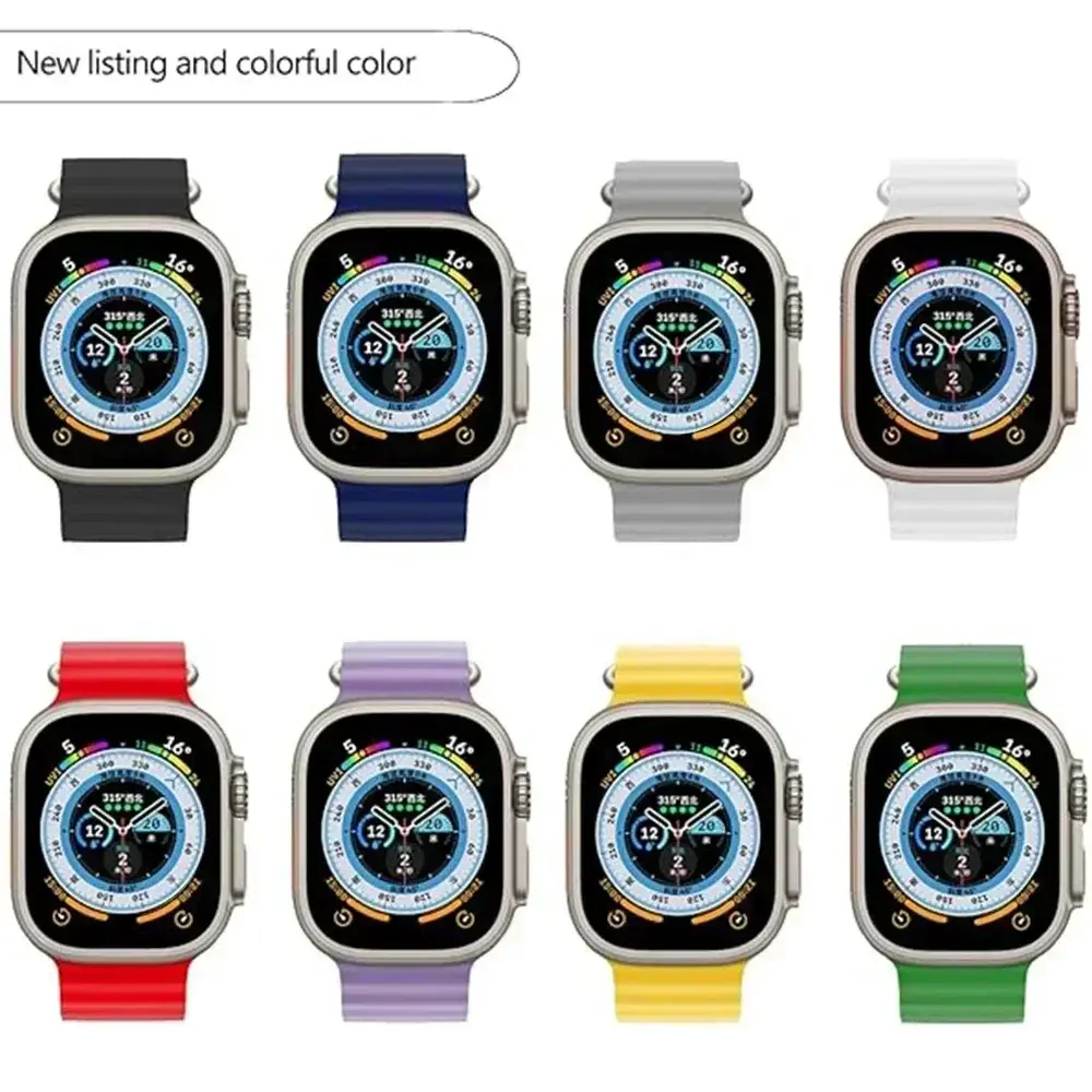 Original Strap For Apple watch ultra band 49mm 45mm 41mm 44mm 40mm 42mm 45 44 mm sport bracelte iWatch series 9 8 3 se bands