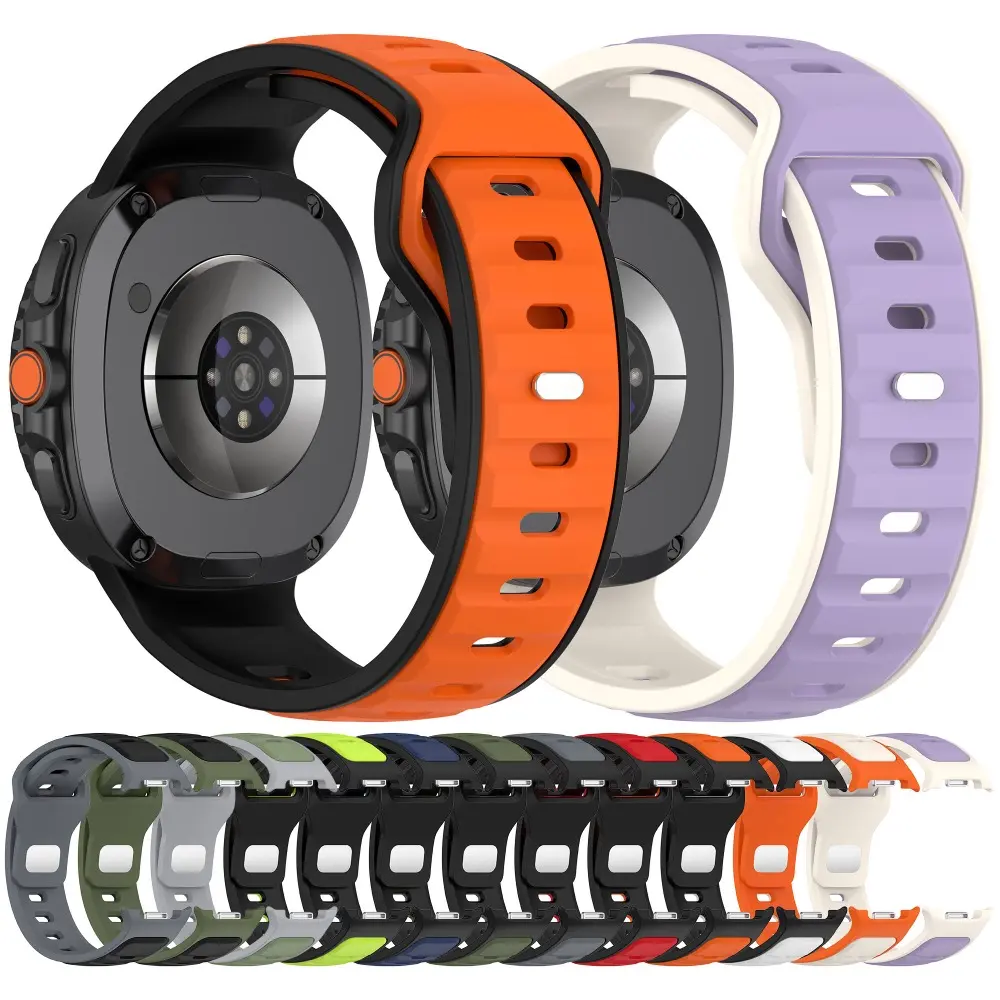 For Samsung Watch 8 Strap Silicone Soft Galaxy Watch 8 classic Watchband Replacement 46MM 44MM 40MM No Gaps Galaxy Watch8 Correa