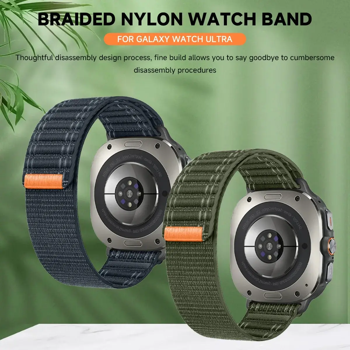 Nylon Sports Strap for Samsung Galaxy Watch Ultra 47mm Loop Adjustable Bracelet Wristband for Galaxy Watch 7 Ultra Band Correa