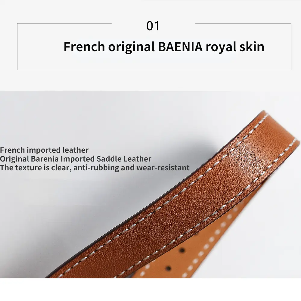 Double Tour Leather Strap for Apple Watch Band Ultra 2 49mm 41mm 45mm 42mm 44mm Bracelet Correa for Iwatch Series 9 8 7 6 SE 5 4