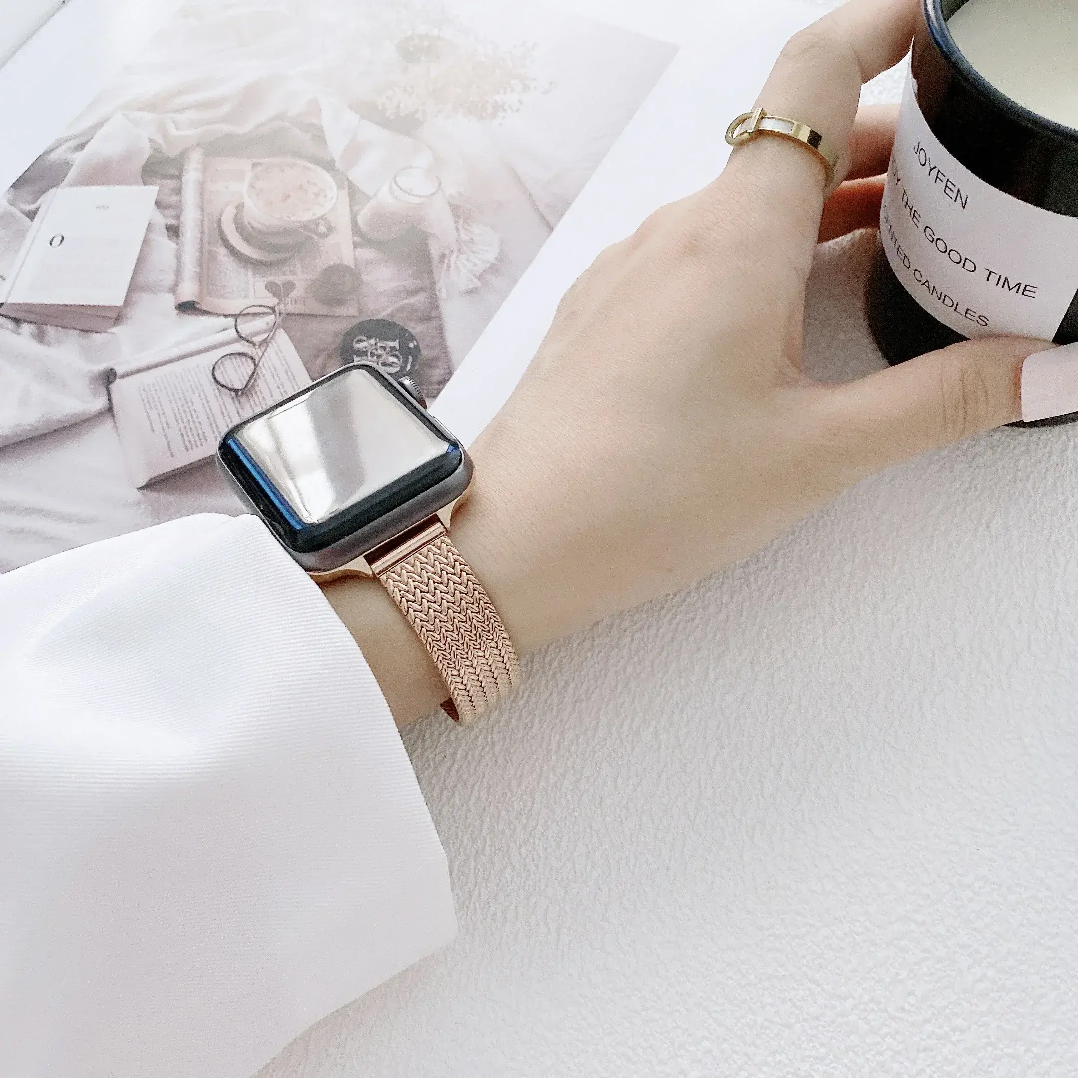 Milanese Strap For Apple Watch Band 49mm 46mm 45 44 42 41mm Stainless Steel Metal Bracelet for iWatch 10 9 8 7 6 5 4 3 Ultra 2