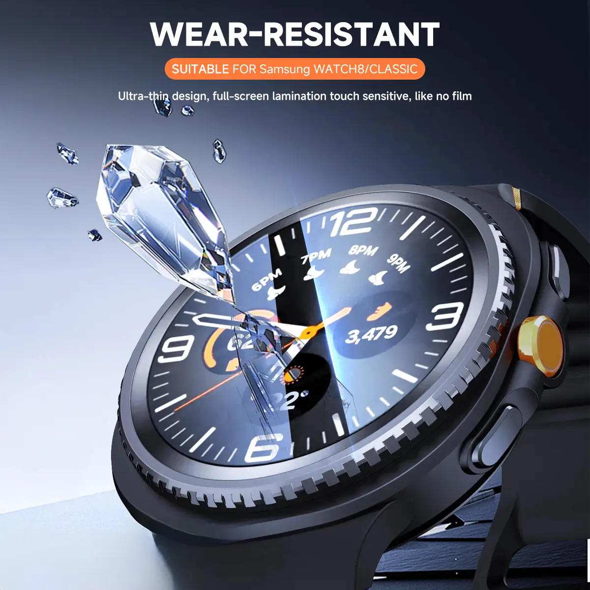 1-5PCS Tempered Glass For samsung galaxy watch 8/8classic Quick installation Screen Protector For galaxy 8 40 44mm 8classic 46mm