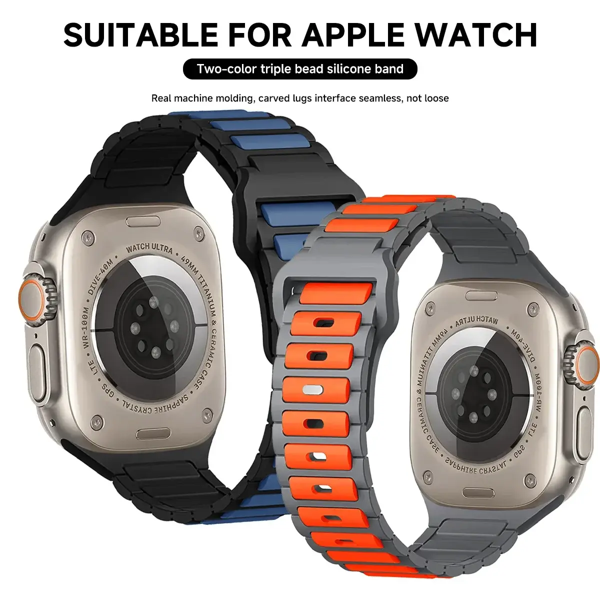 Soft Silicone Sport Band For Apple Watch ultra Band 49mm 40mm 41mm 42mm 49mm  Rubber correa Strap iwatch series 10 9 8 7 3 5 6 4