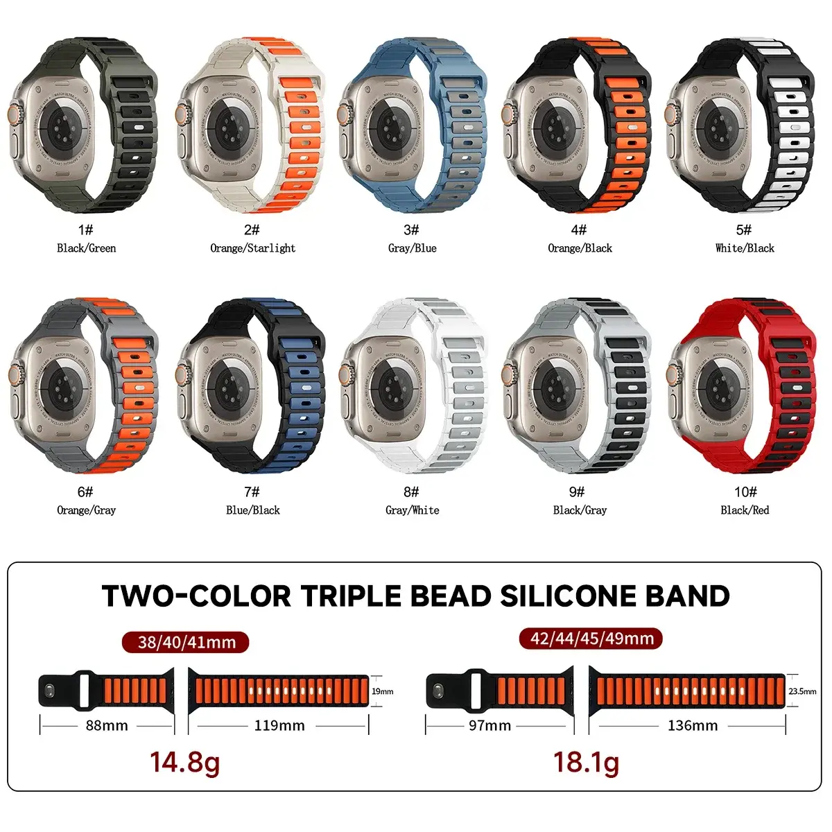 Soft Silicone Sport Band For Apple Watch ultra Band 49mm 40mm 41mm 42mm 49mm  Rubber correa Strap iwatch series 10 9 8 7 3 5 6 4