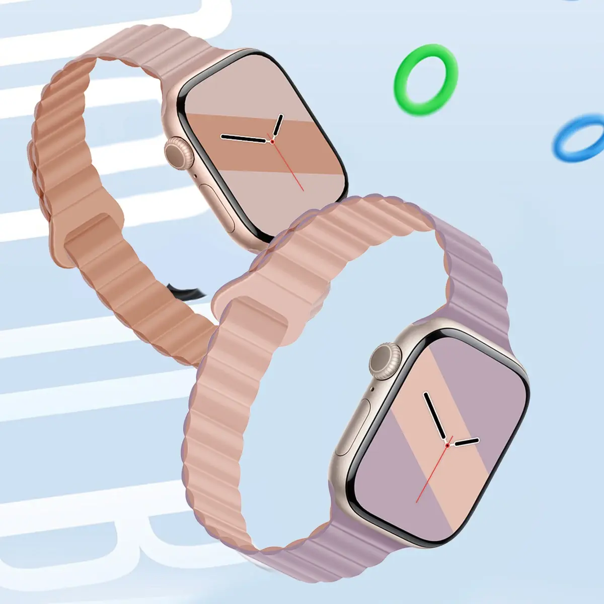 Magnetic Sports Band for Apple Watch Ultra 2 49 46 45mm 44mm 42mm 38 40 41mm Silicone Strap for IWatch Series 10 9 8 7 6 5 4 SE
