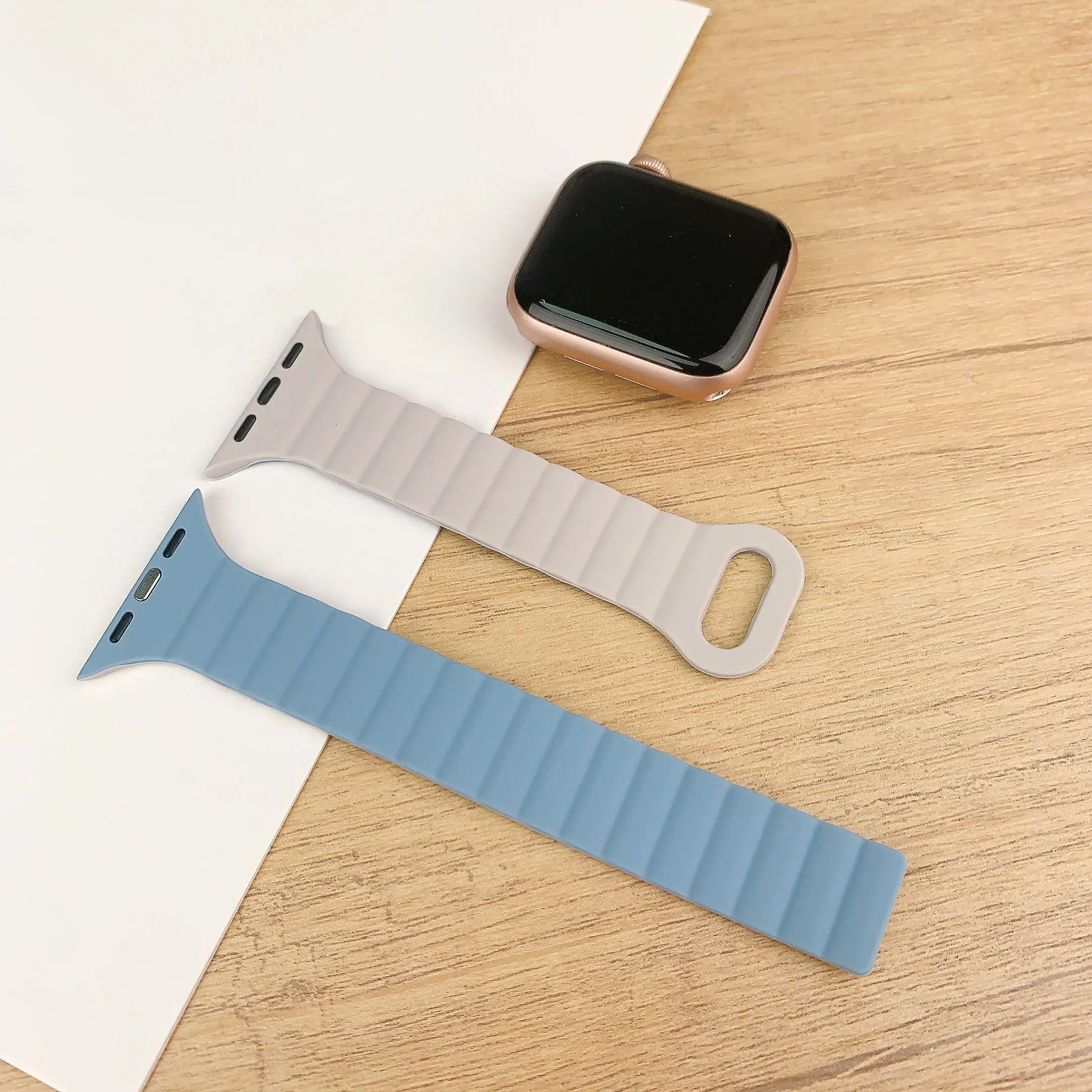 Magnetic Sports Band for Apple Watch Ultra 2 49 46 45mm 44mm 42mm 38 40 41mm Silicone Strap for IWatch Series 10 9 8 7 6 5 4 SE