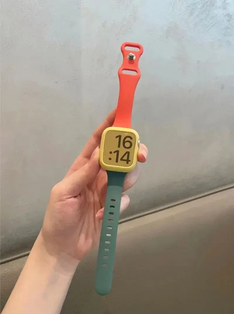 Case +Silicone Strap for Apple Watch Band 46mm 42mm 10 9 8 7 41 45 49mm Sport Watch Band for IWatch Series 6 SE5 4 3 2 1 38 42MM