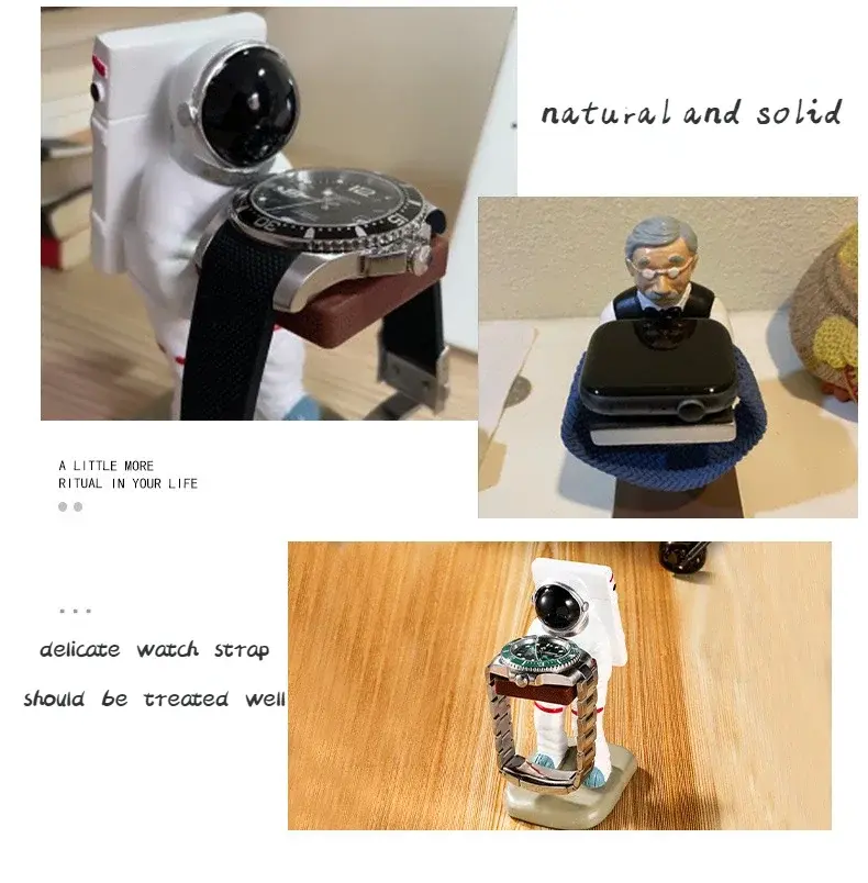 New Resin Watch Stand Individuality Astronaut Old Housekeeper Holder Watch Storage Boxes Creative Decorative Ornaments Jewelry