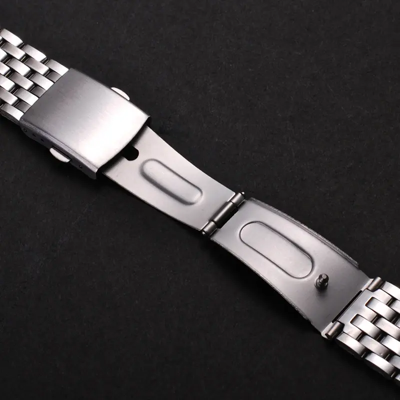 Stainless Steel Watch Band Universal Strap Folding Safety Buckle for Women Bracelet Strap18mm 20mm 22mm Watch Belt Accessories