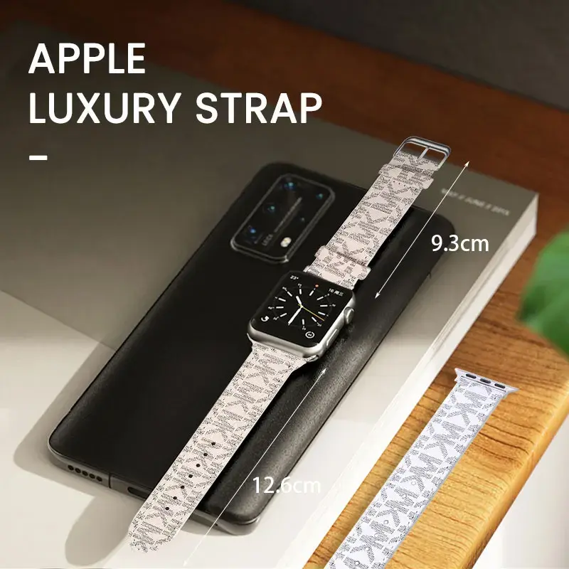 Street Style Leather Strap For Apple Watch Band 38mm 40mm 41mm 42mm 44mm 45mm Designer Brand Retro Leather Band Classic Strap
