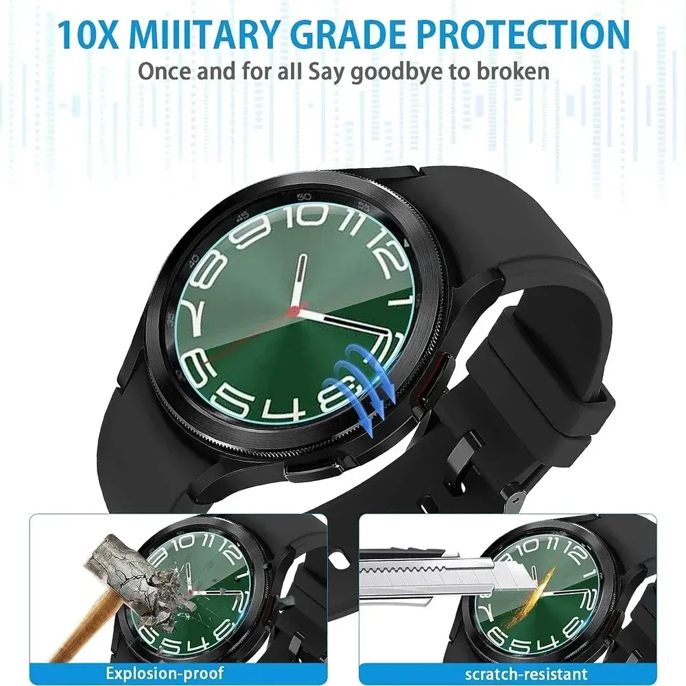 Tempered Glass for Samsung Galaxy Watch 6 40mm 44mm HD Screen Protector Film Anti-Scratch for 5Pro 45mm 6 Classic 43mm 47mm