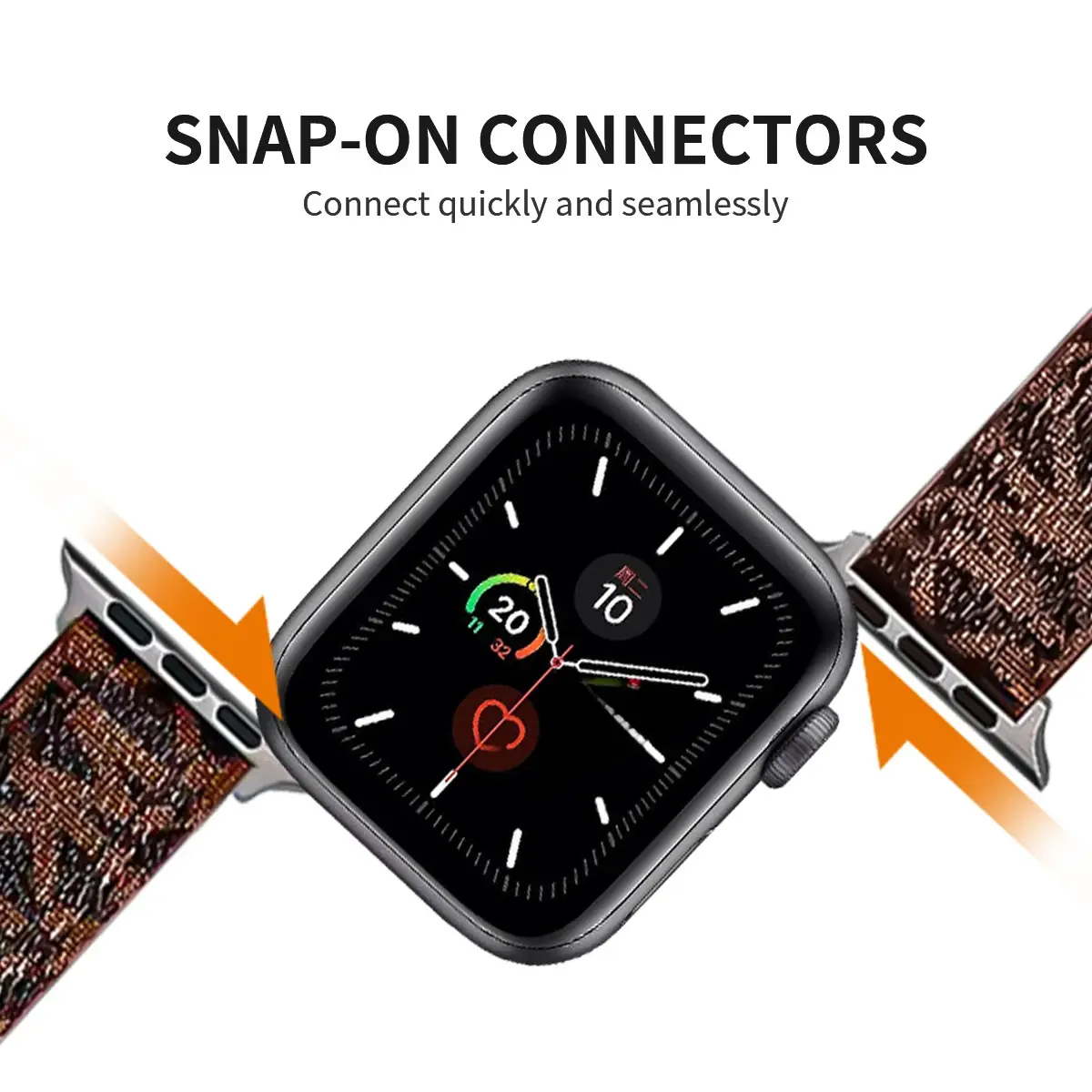 Street Style Leather Strap For Apple Watch Band 38mm 40mm 41mm 42mm 44mm 45mm Designer Brand Retro Leather Band Classic Strap