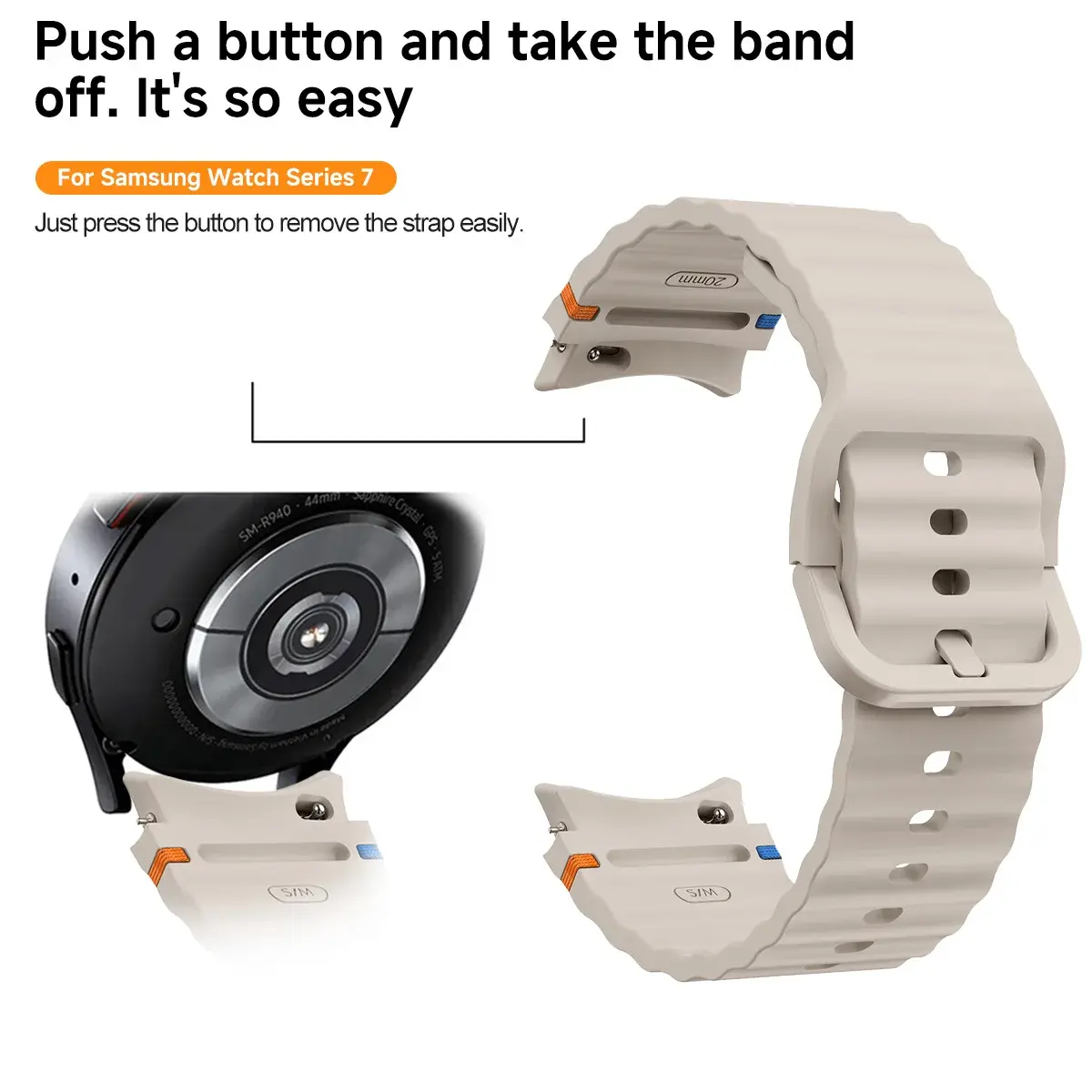 2 Pack Original Band for Samsung Galaxy watch 7 6 5 4 44mm 40mm/FE/Pro 45mm/classic Silicone sport bracelet Galaxy watch7 Strap