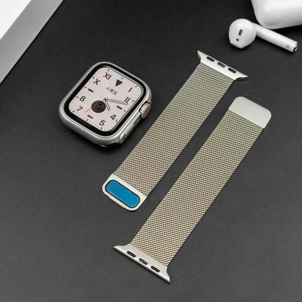 Milanese Case+Strap for Apple Watch Band 9 8 7 6 SE 5 4 49MM 41mm 40mm 44mm 42mm 38mm Watchband For Iwatch Series 9 Correa 45mm