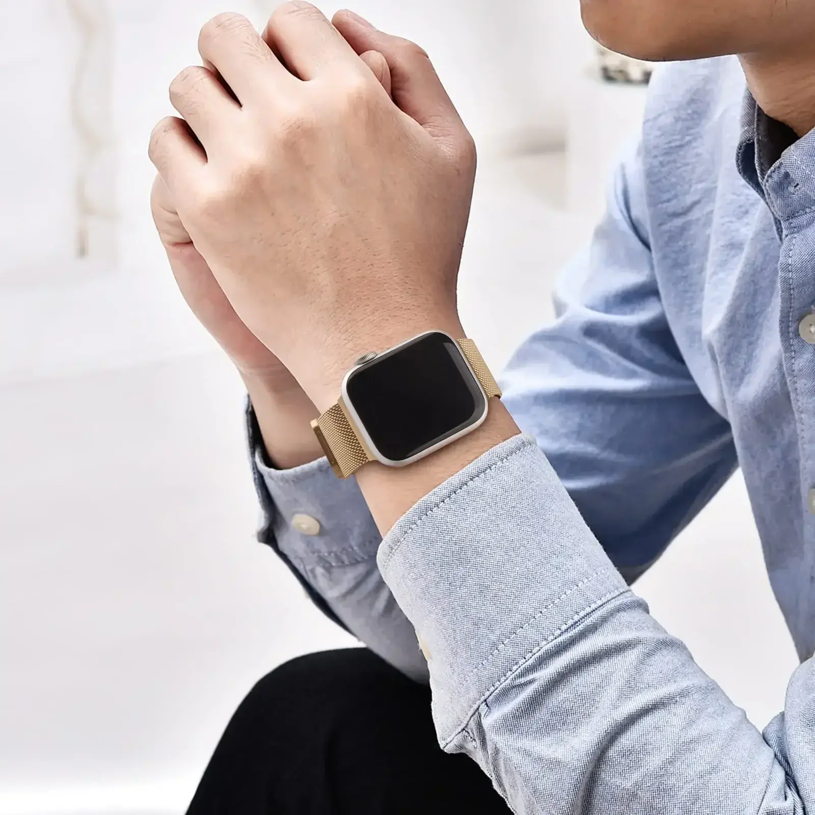 Milanese Case+Strap for Apple Watch Band 9 8 7 6 SE 5 4 49MM 41mm 40mm 44mm 42mm 38mm Watchband For Iwatch Series 9 Correa 45mm