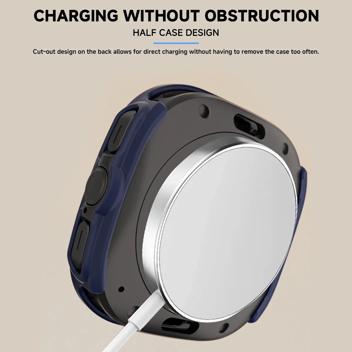Protective Case for Samsung Galaxy Watch 7 Ultra 47mm SmartWatch PC Protect Shell for Galaxy Watch 7 Ultra 47mm Protector Fram