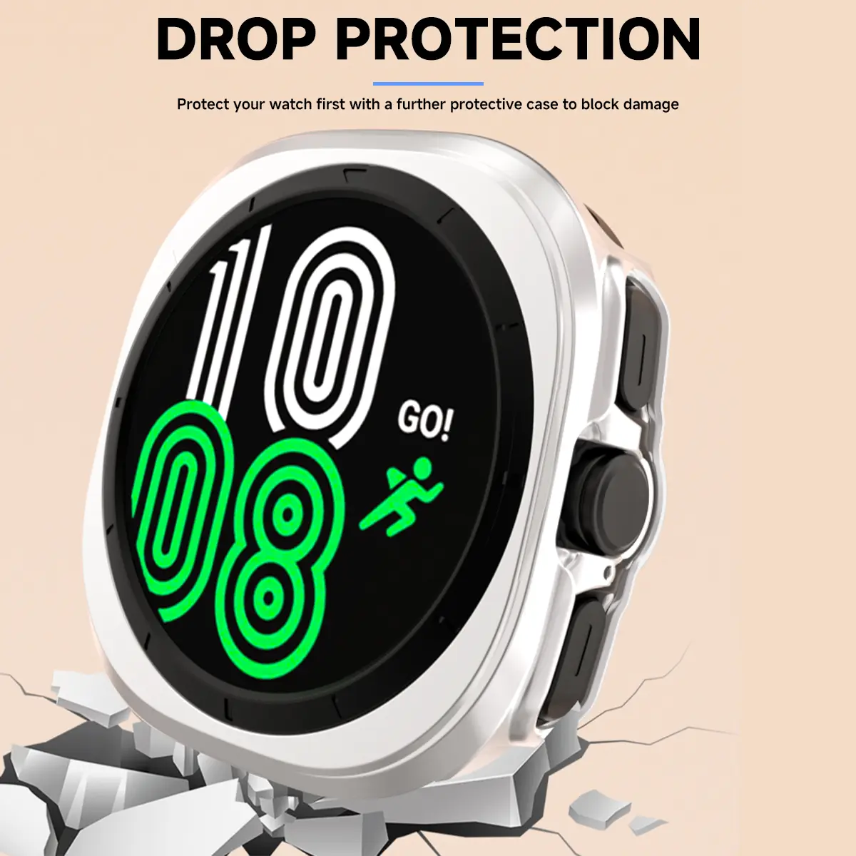 Protective Case for Samsung Galaxy Watch 7 Ultra 47mm SmartWatch PC Protect Shell for Galaxy Watch 7 Ultra 47mm Protector Fram