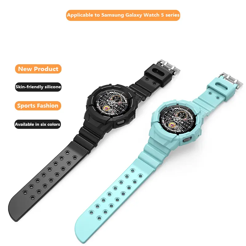 Soft Fashion Cover For Samsung Galaxy Watch 5 40mm 44mm Silicone Protector Case Strap For Samsung Watch 5 Pro 45mm Bumper