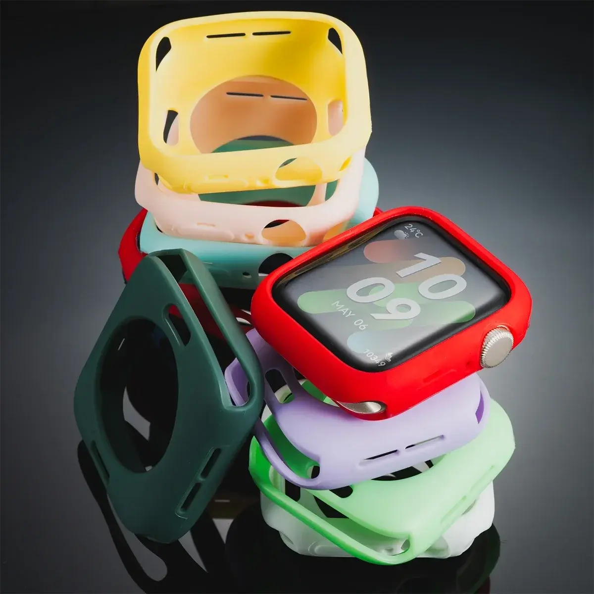 TPU Case+Strap for Apple Watch Band 46 42 44 41 40mm 45mm 49mm Screen Protectors for Apple IWatch Series 10 9 8 7 6 Ladies band