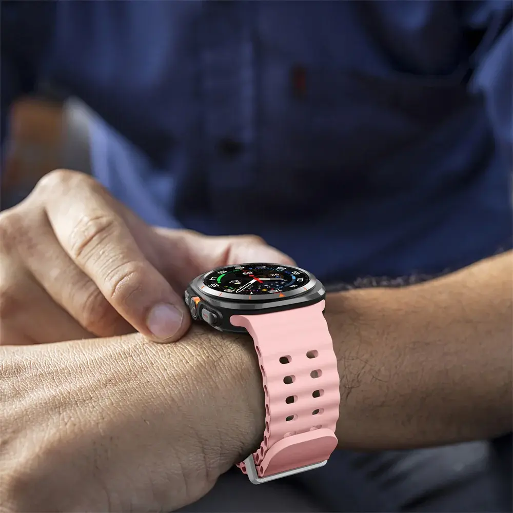 NO Gaps Sports Silicone Strap For Samsung Galaxy Watch Ultra 47mm Marine Band For Galaxy Watch 7 Ultra Men Women Bracelet Correa