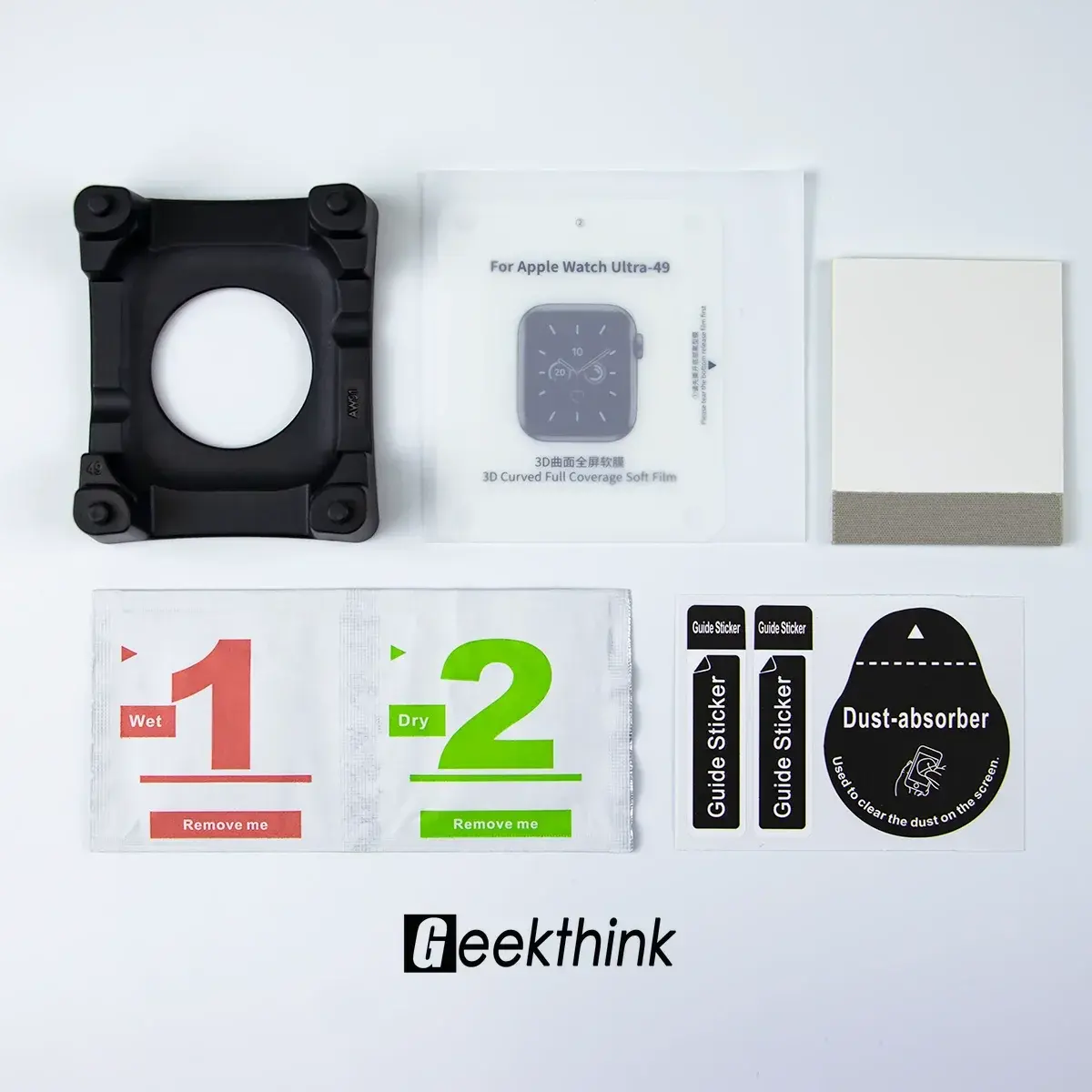 Easy Install Screen Protector for Apple Series 10 46mm 42mm / Watch Ultra 49mm / 9 8 7 6 5 4 3 SE 45mm 41mm 44mm 40mm Film