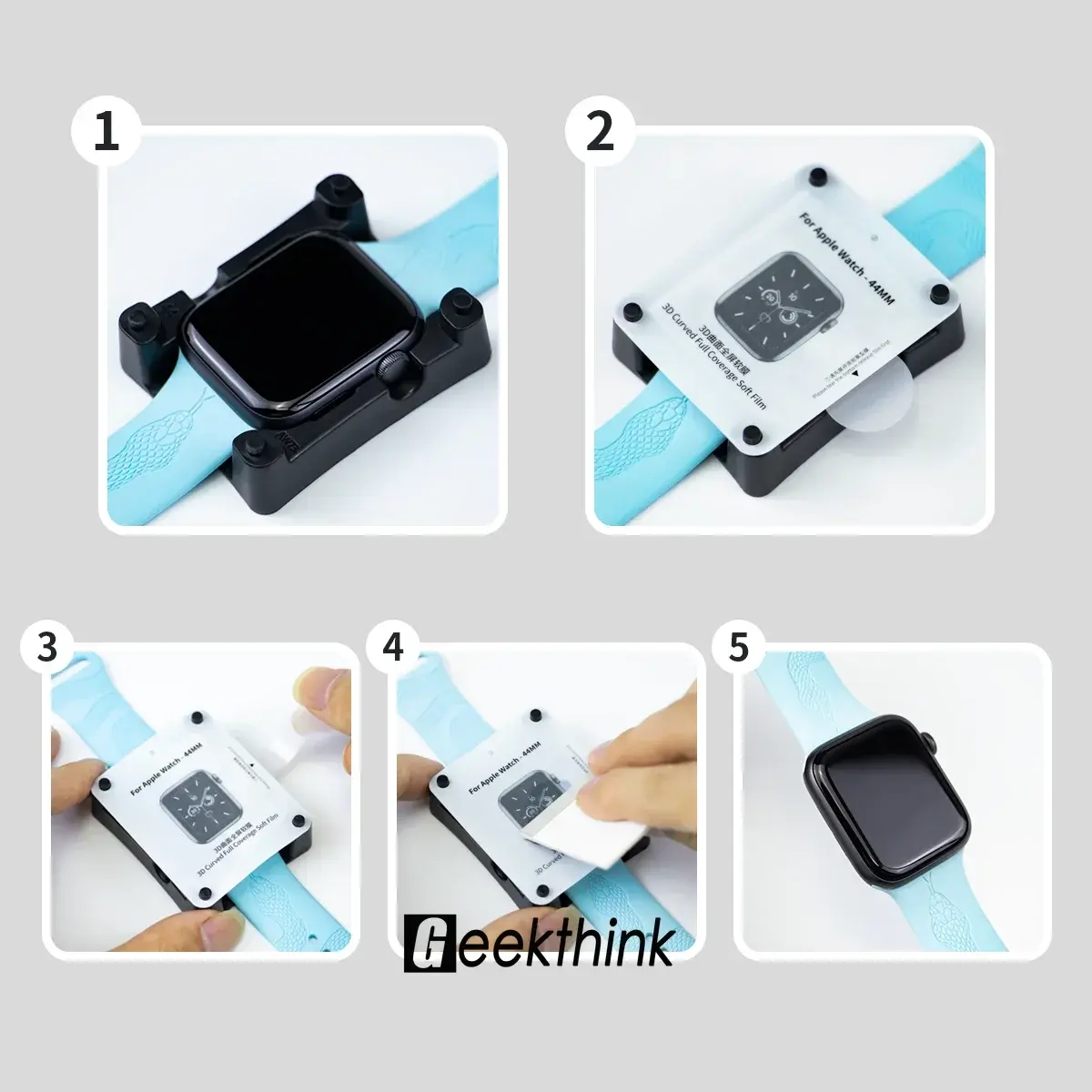 Easy Install Screen Protector for Apple Series 10 46mm 42mm / Watch Ultra 49mm / 9 8 7 6 5 4 3 SE 45mm 41mm 44mm 40mm Film