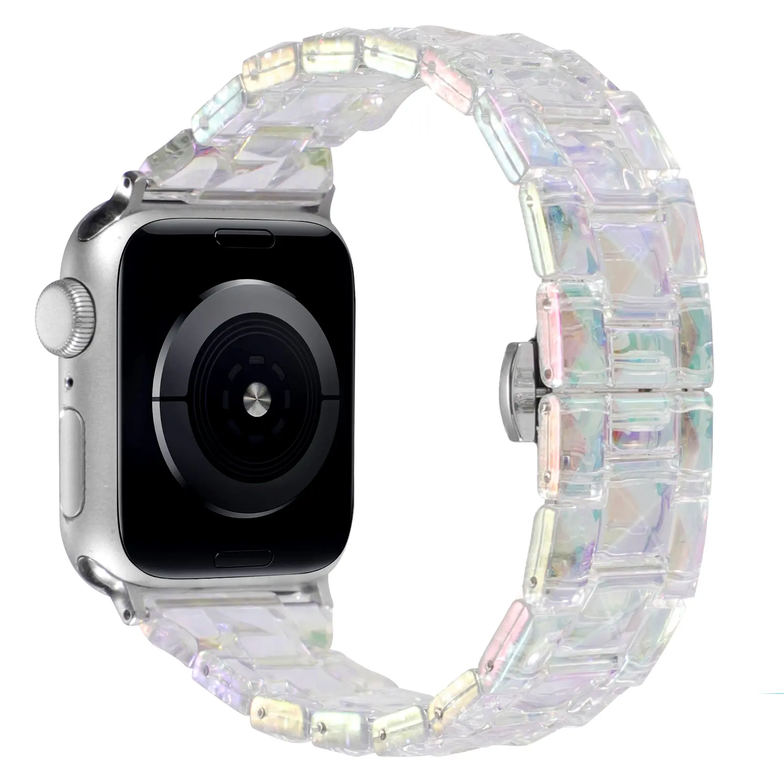 Transparent bracelet for apple watch band 44mm 49mm 41MM 45MM 46mm 42mm glacier strap iwatch series 10 9 8 7 6 5 4 3 ultra2