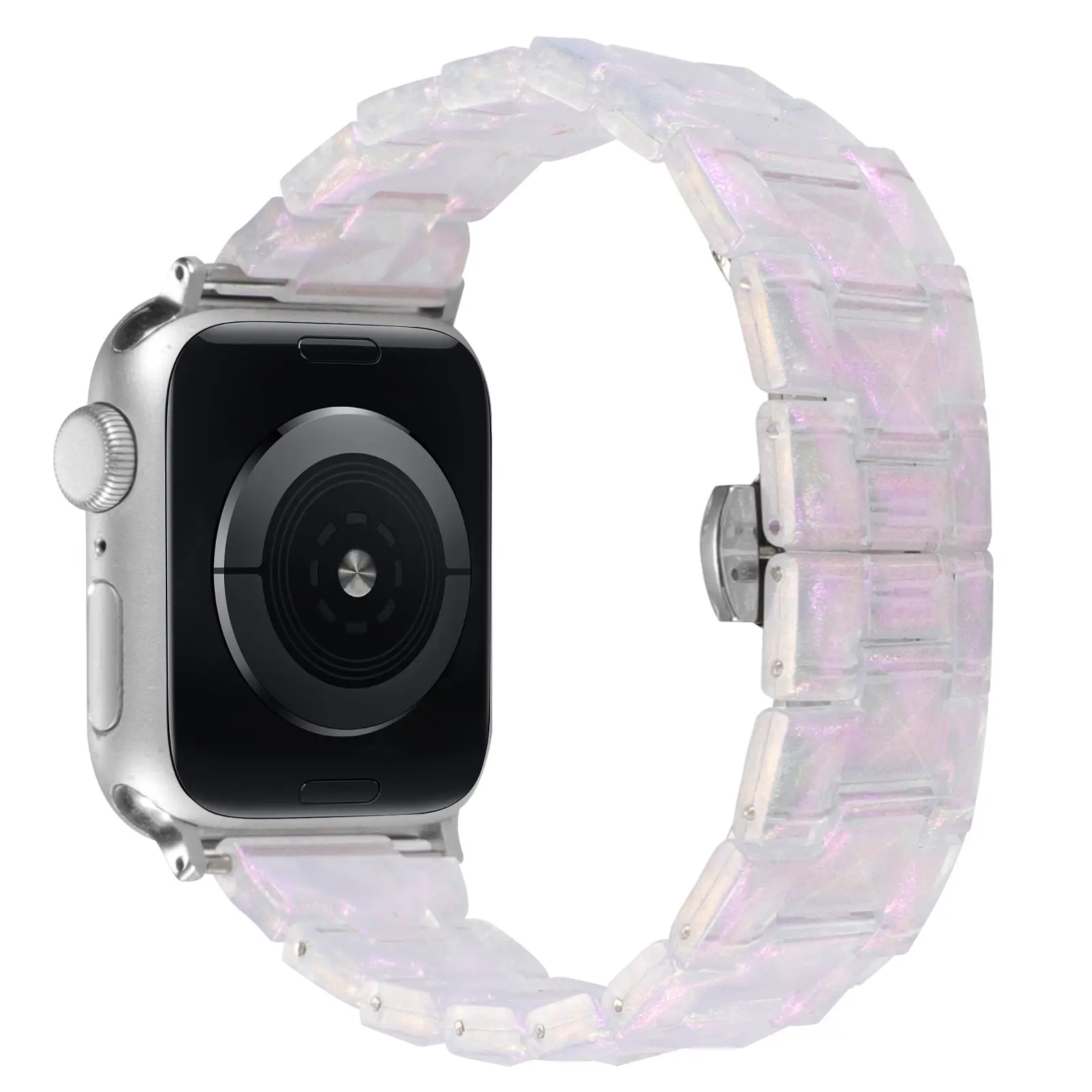 Transparent bracelet for apple watch band 44mm 49mm 41MM 45MM 46mm 42mm glacier strap iwatch series 10 9 8 7 6 5 4 3 ultra2