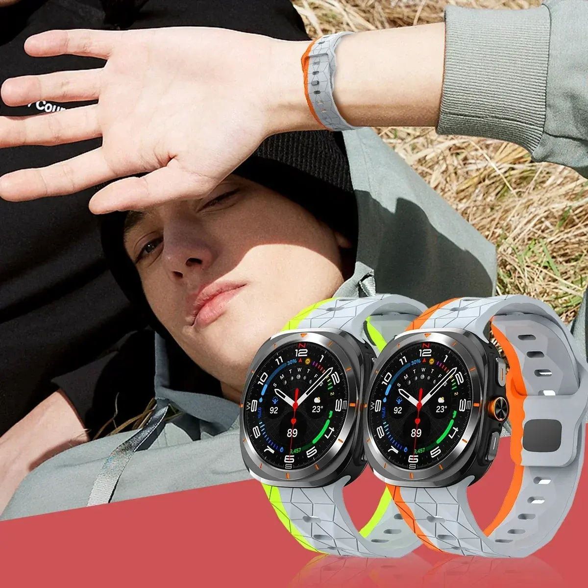 For Samsung Galaxy Watch 7 Ultra Strap 47mm Accessories correa Sport Silicone Bracelet For Samsung Galaxy Watch ultra band 47 mm