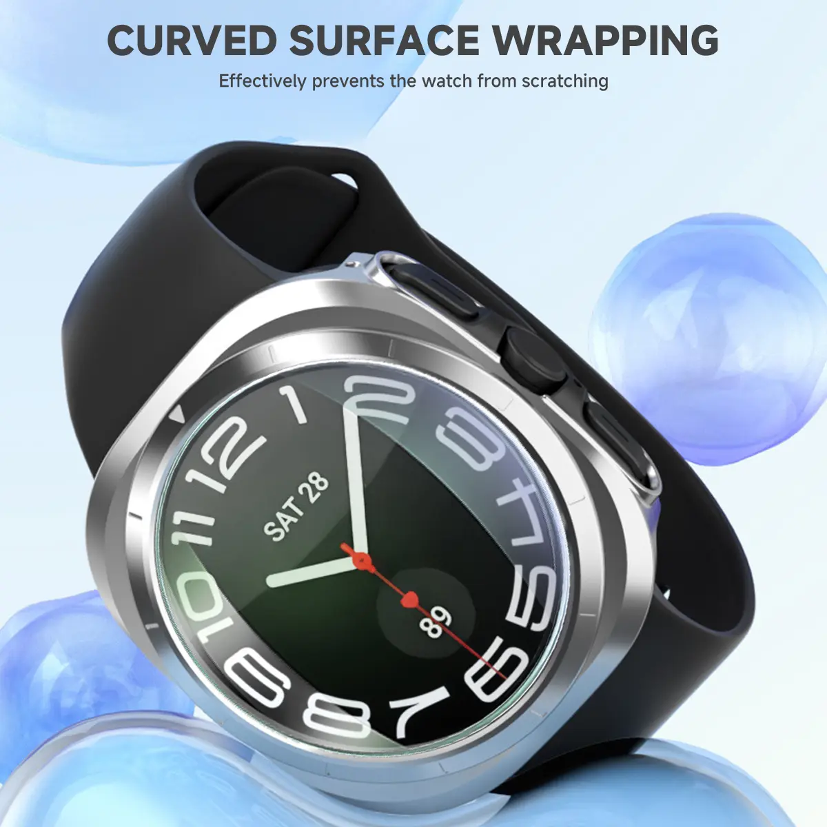 Glass+Cover for Samsung Galaxy Watch 7 Ultra 47mm Soft TPU Case Bumper Screen Protector for Galaxy Watch 7 Ultra Accessories