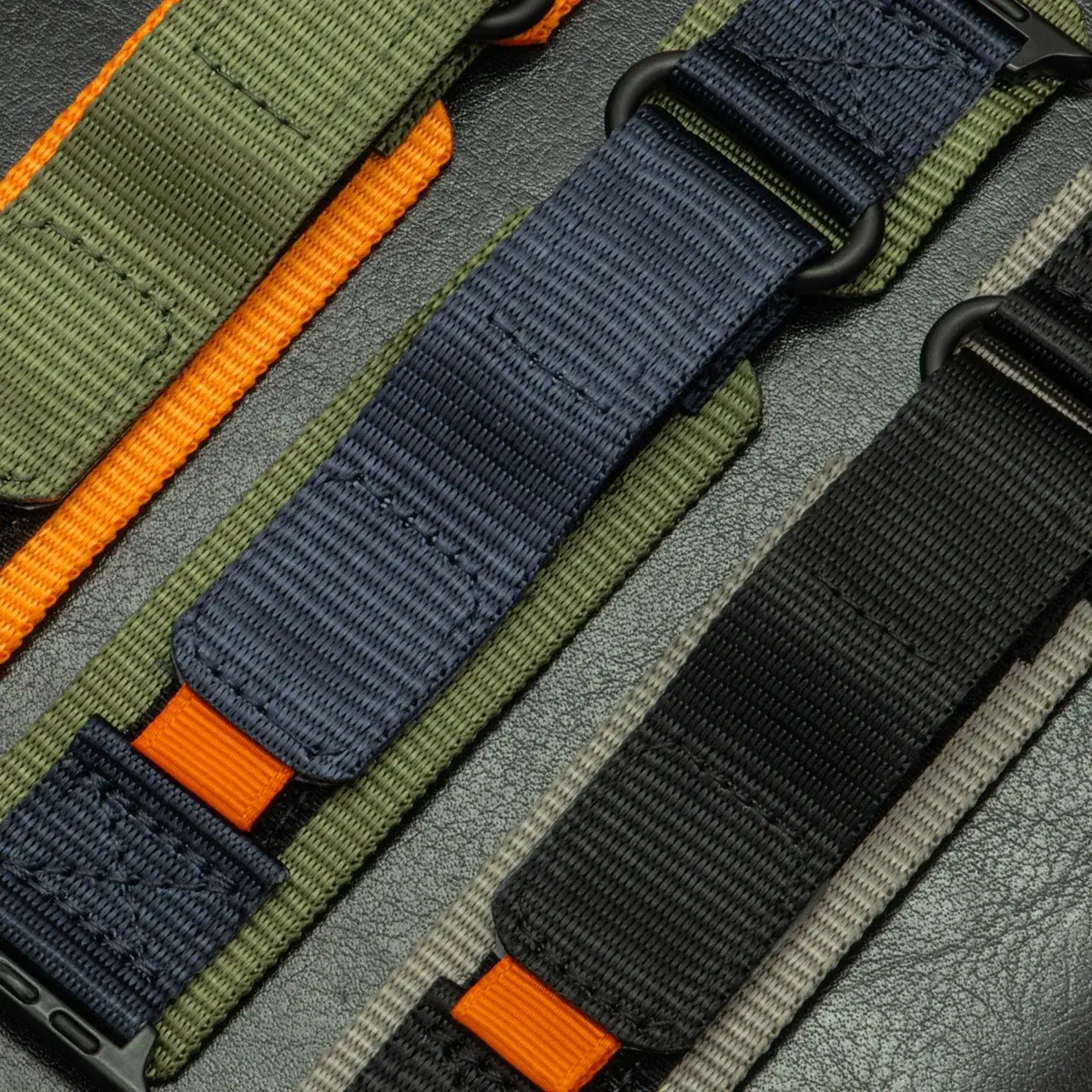 Nylon Strap for Apple Watch Ultra 2 Band 49mm 44mm 41mm 45mm 40mm 46mm 42mm Tactical Bracelet for Iwatch Series 10 9 8 7 6 5 4 3