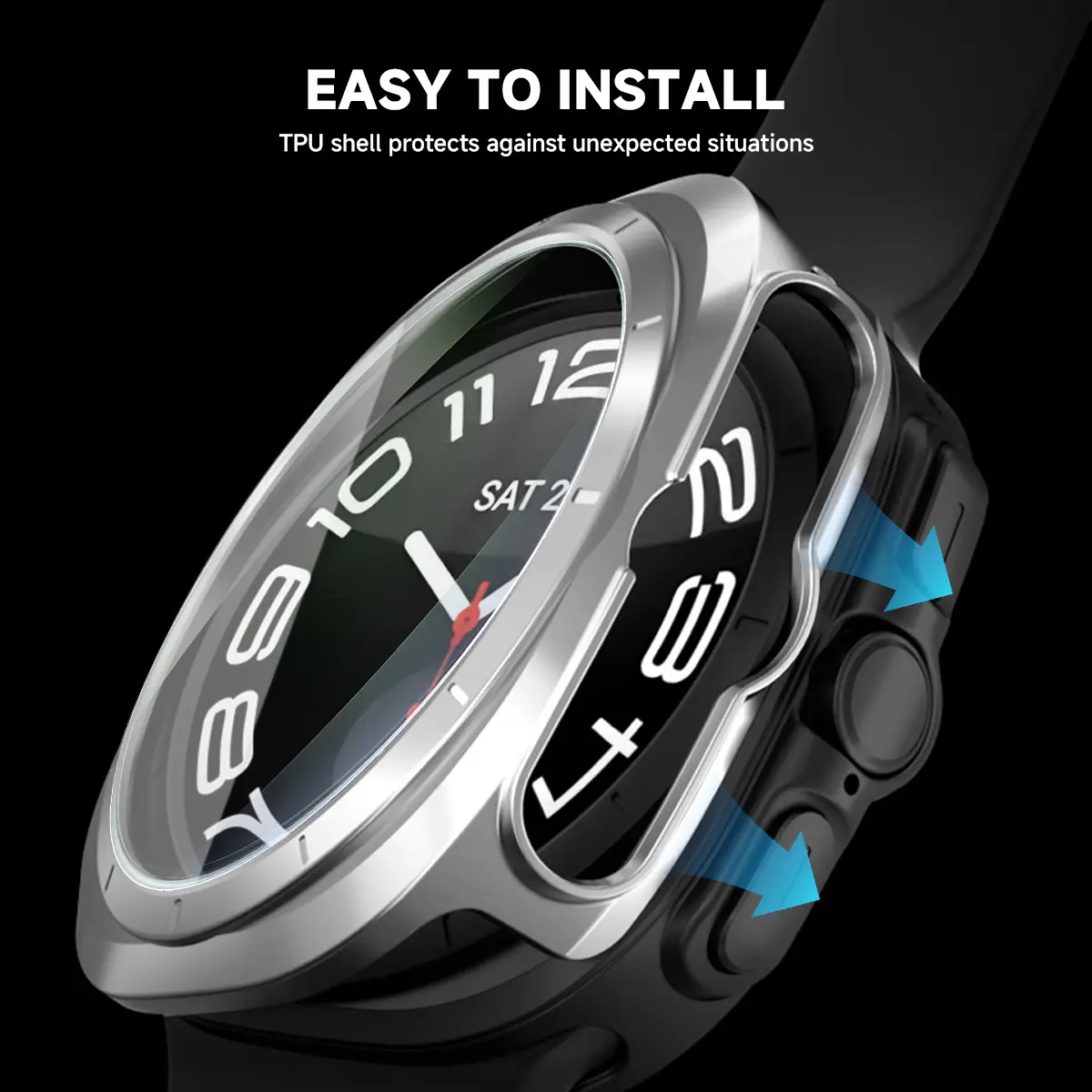 Glass+Cover for Samsung Galaxy Watch 7 Ultra 47mm Soft TPU Case Bumper Screen Protector for Galaxy Watch 7 Ultra Accessories