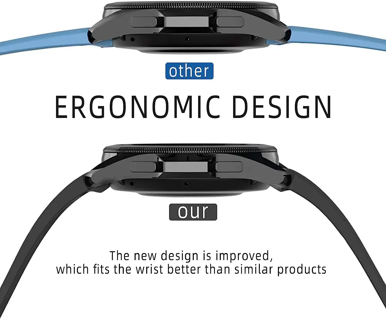 Original Silicone Band for Samsung Galaxy Watch 6 5 4 Classic Strap 47mm 43mm 44mm 40mm Magnetic Buckle Galaxy Watch 5 Pro 45mm