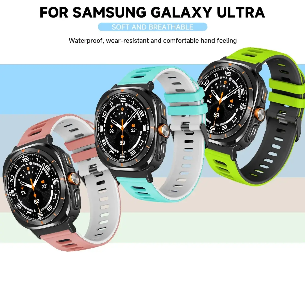 No Gaps Sports Silicone Strap For Samsung Galaxy Watch 7 Ultra 47mm Loop Bracelet For Galaxy Watch ultra Watchband Accessories