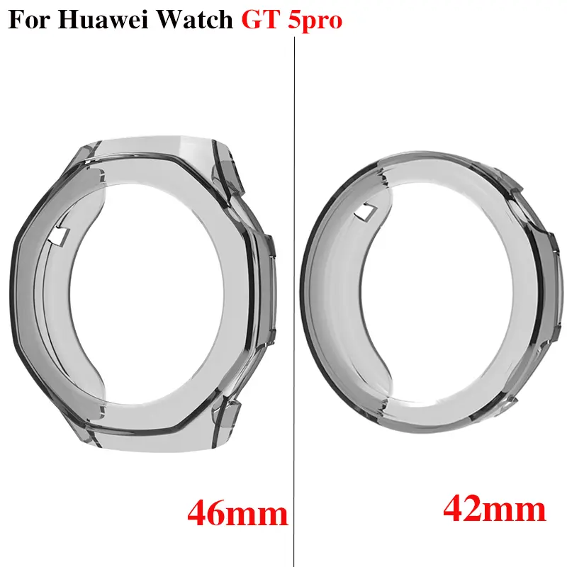 Silicone TPU Case For Huawei Watch GT 5 41mm 46mm Smartwatch Screen Protector Frame Bumper for Huawei Watch GT5 Pro Cover Shell
