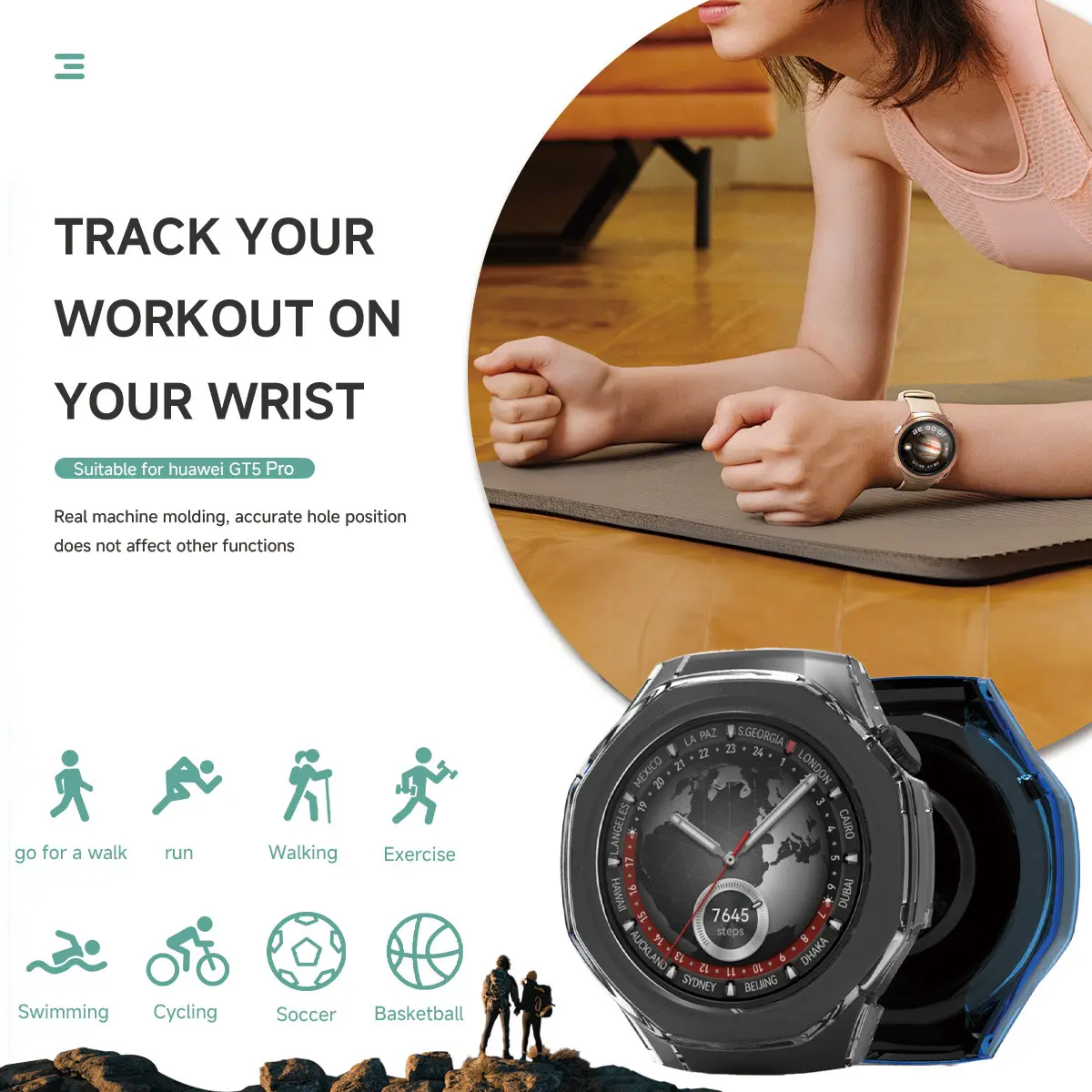 Silicone TPU Case For Huawei Watch GT 5 41mm 46mm Smartwatch Screen Protector Frame Bumper for Huawei Watch GT5 Pro Cover Shell