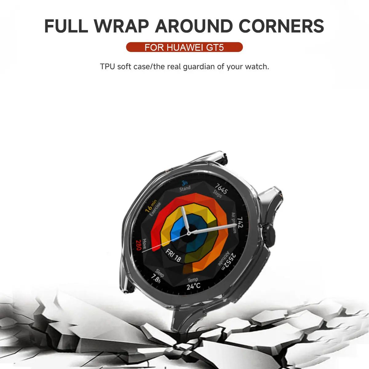 Silicone TPU Case For Huawei Watch GT 5 41mm 46mm Smartwatch Screen Protector Frame Bumper for Huawei Watch GT5 Pro Cover Shell