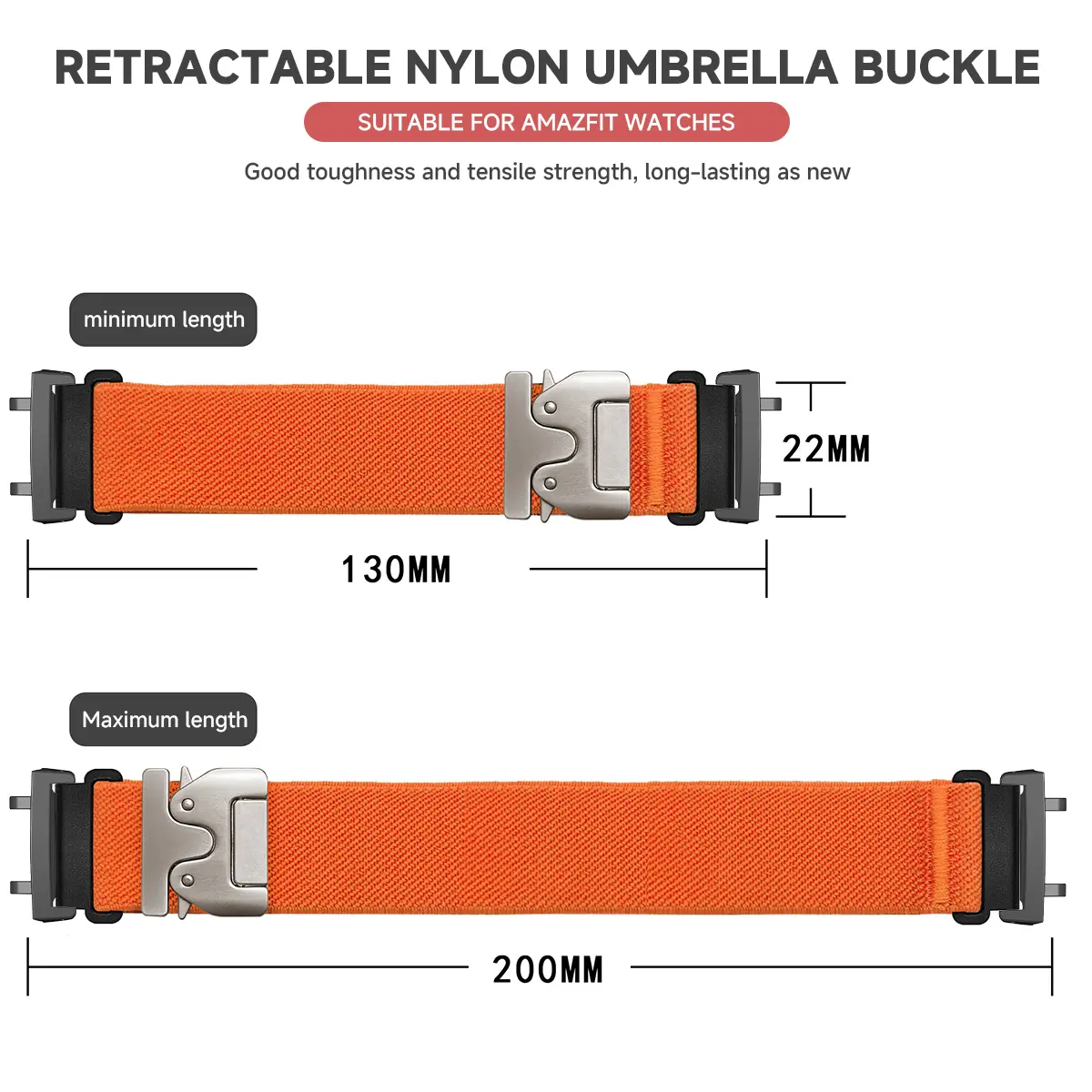 Nylon Strap for Amazfit T-rex 2 3 Watch Ultra Elastic Sports Loop Wrist Watch Bracelet Correa For Amazfit Trex Pro T Rex Band