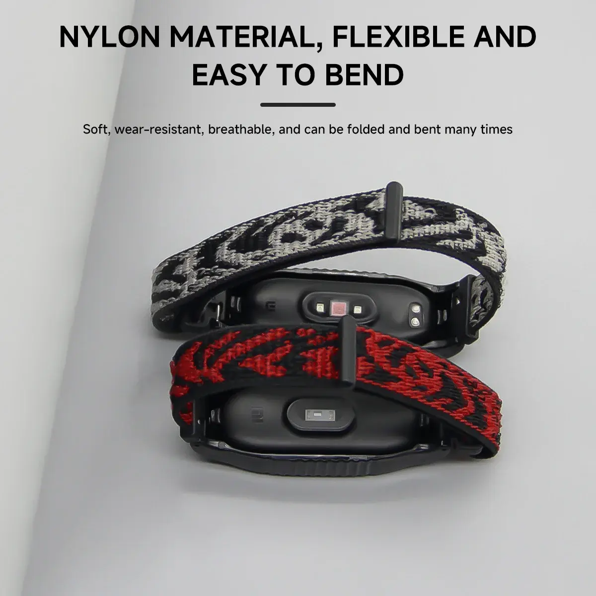 Nylon Loop For Xiaomi 8Active Redmi band2 Strap Wristband Bracelet For Mi Band 8 Active Smart Watch Band Correa Belt Accessories