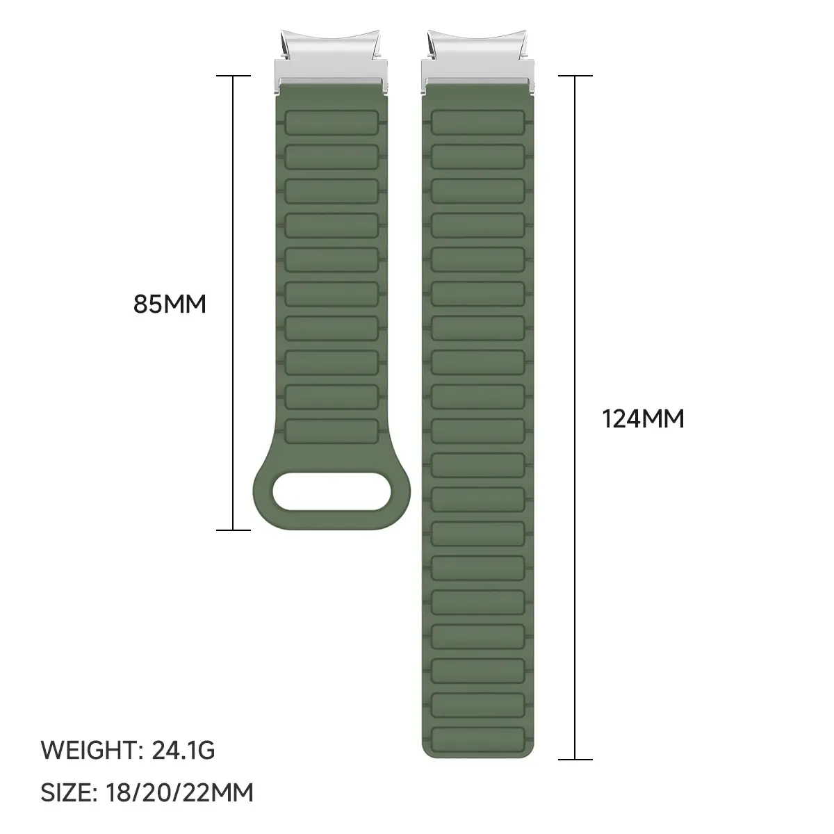 Magnetic Loop Strap For Samsung Galaxy Watch 7 6 5 4 40MM 44MM/4 6 Classic 46 43mm 47mm/5 Pro 45mm Band Silicone 20mm Watch band