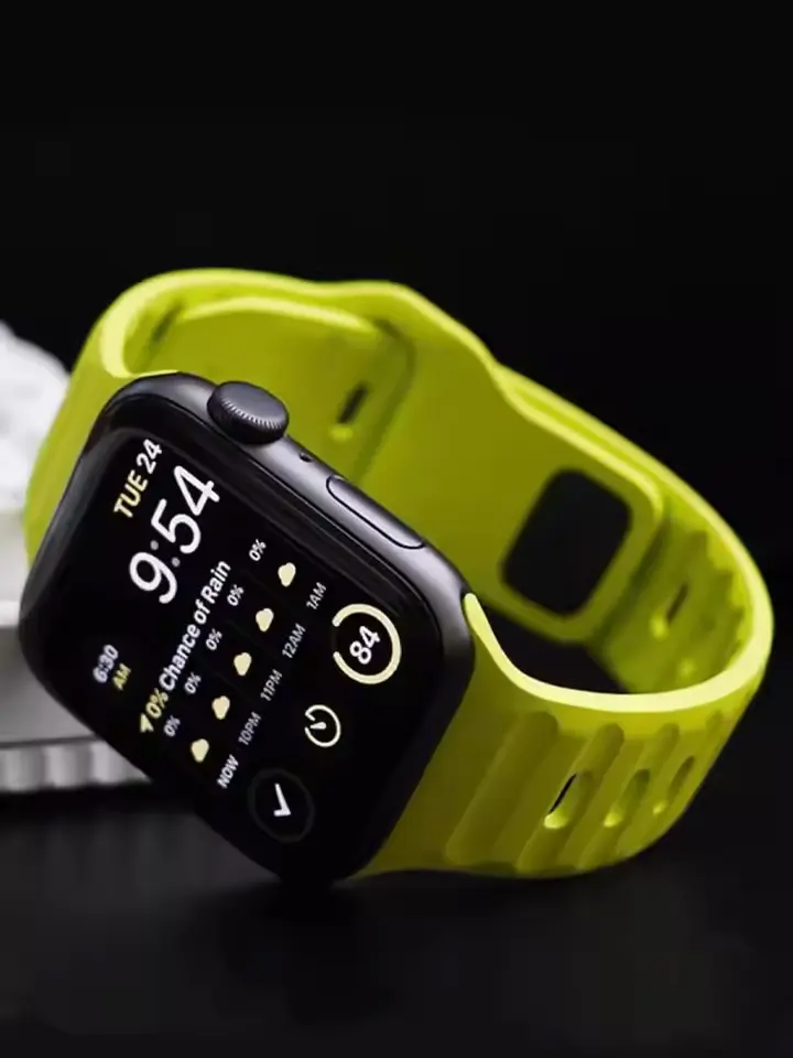 Soft Silicone Strap For Apple Watch Band Ultra 2 49mm 46mm 45mm 44mm 41mm 38mm sport Watchband for iwatch 5 6 7 8 9 10 bracelet