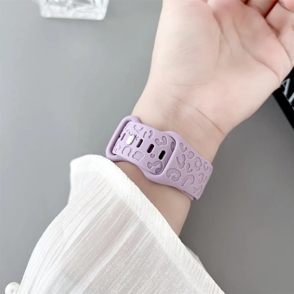 Engraved Strap For Samsung Galaxy Watch 6/4/classic/5/pro/3/Active 2 Leopard silicone Bracelet Huawei gt 2 2e 20mm watch band