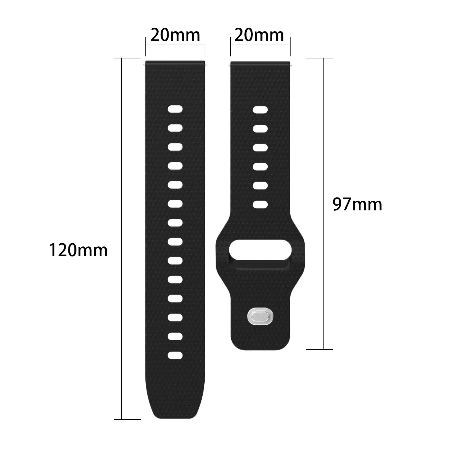 20mm 22mm Silicone Watch Strap for Samsung 46mm/Galaxy Watch3 45mm/Gear S3 Frontier, Sports Watch Band Compatible for Huawei