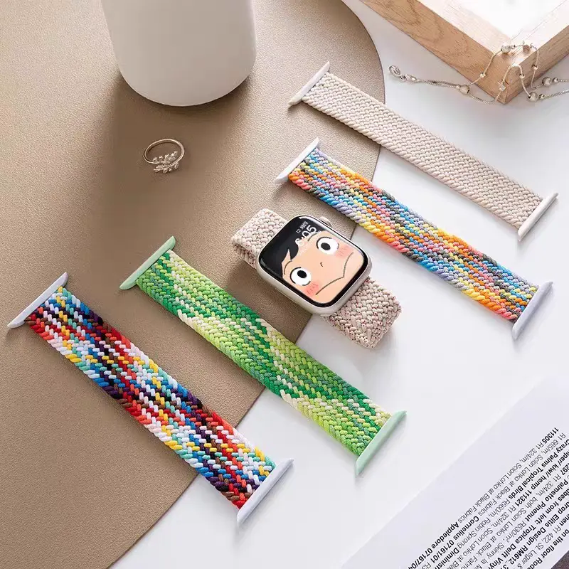 Band For Apple watch Series 10 46mm 42mm 9 7 8 5 SE 6 44mm 45mm 40mm 38 41mm Ultra2 49mm bracelet correa Braided Solo Loop Strap