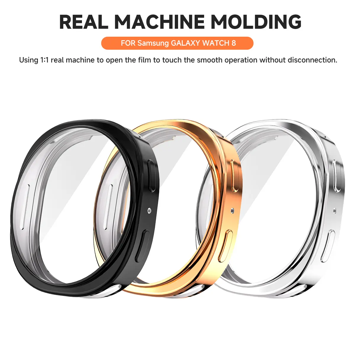 Screen Protector Case For Samsung Galaxy watch 8 40mm / 44mm Soft TPU Face Cover All-Around Protective Bumper Accessories
