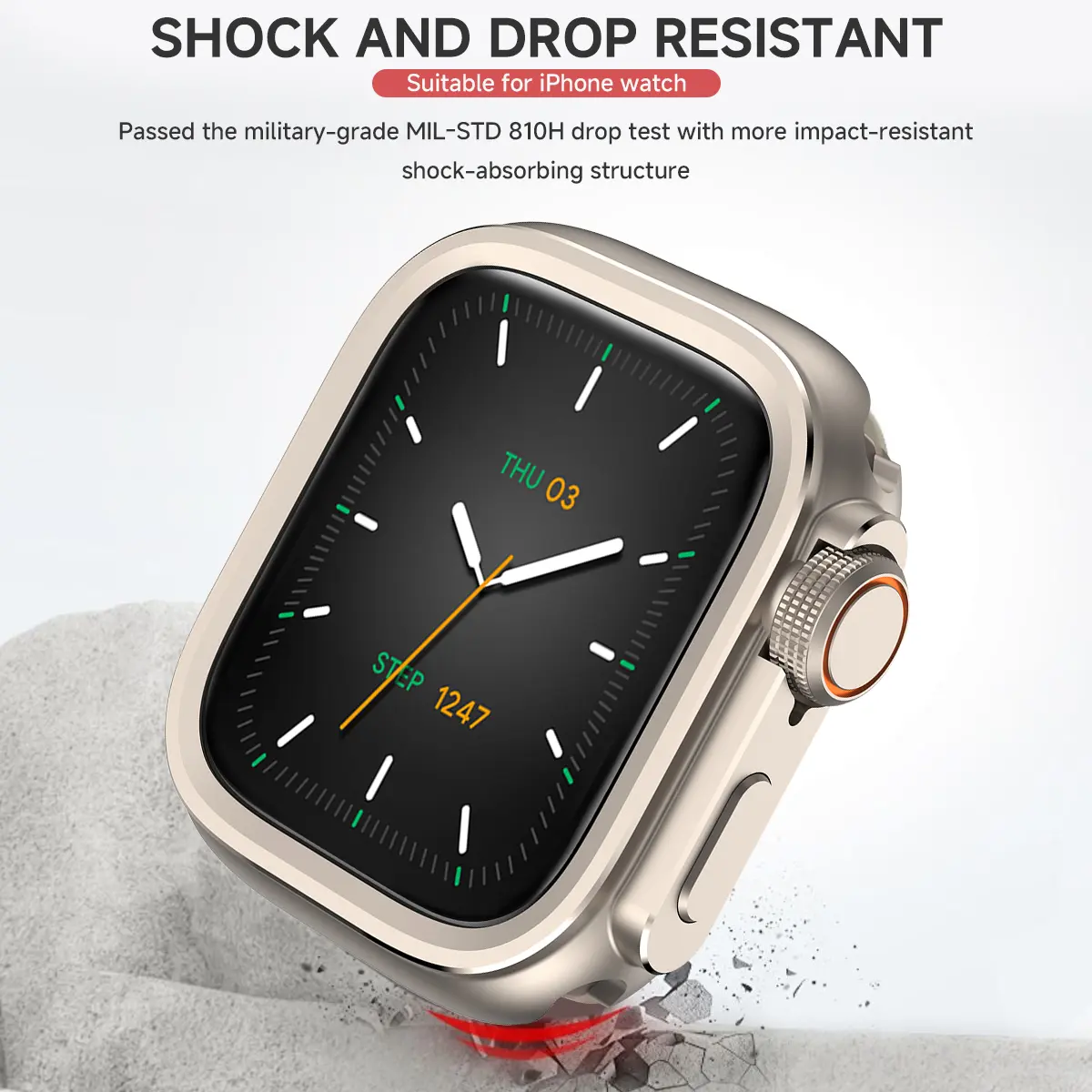 Metal Bumper Case For Apple Watch10 46mm Protector Frame Cover For iWatch Series 10 9 8 7 6 5 SE Change To Ultra 2 49mm Titanium