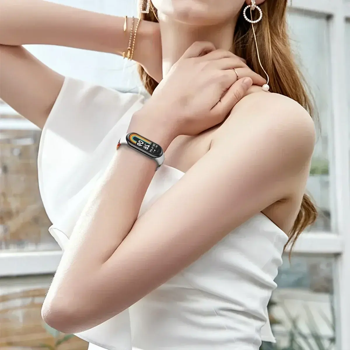 Braided Solo Loop for Xiaomi Mi Band 8 9 Strap Replacement accessories Elastic Nylon Watchbands bracelet for Miband 9 8 NFC