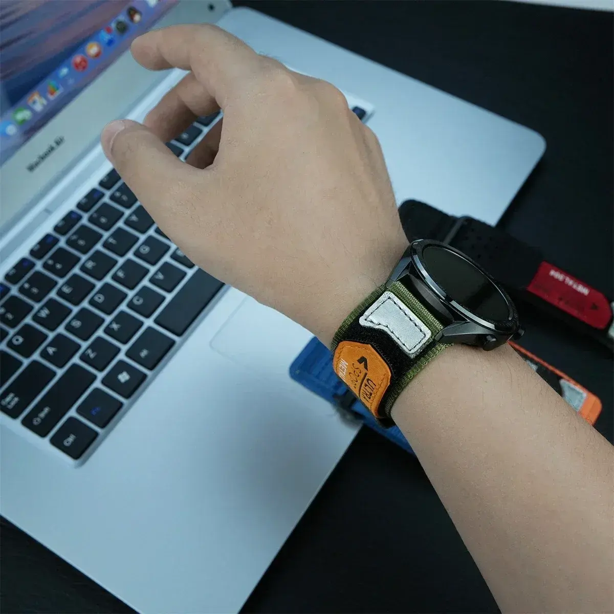 20MM 22MM No Gap Loop Strap for Samsung Galaxy watch 7/6//5/4 classic 5 Pro 44mm 40mm 47  Nylon bracelet Galaxy watch 6 4 Band